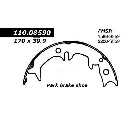 CENTRIC PARTS Centric Brake Shoes, 111.08590 111.08590